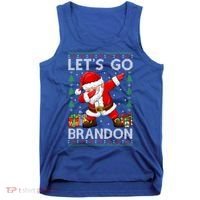 Santa Claus Let’s Go Braden Brandon Christmas Ugly Sweater Cool Gift Tank Top thumb 0