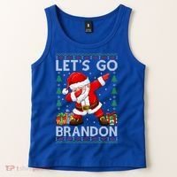 Santa Claus Let’s Go Braden Brandon Christmas Ugly Sweater Cool Gift Tank Top thumb 2