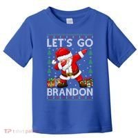 Santa Claus Let’s Go Braden Brandon Christmas Ugly Sweater Cool Gift Toddler T-Shirt thumb 0