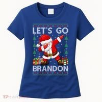 Santa Claus Let’s Go Braden Brandon Christmas Ugly Sweater Cool Gift Women's T-Shirt thumb 0