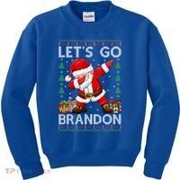 Santa Claus Let’s Go Braden Brandon Christmas Ugly Sweater Cool Gift Kids Sweatshirt thumb 0