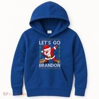 Santa Claus Let’s Go Braden Brandon Christmas Ugly Sweater Cool Gift Kids Hoodie thumb 0
