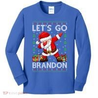 Santa Claus Let’s Go Braden Brandon Christmas Ugly Sweater Cool Gift Kids Long Sleeve Shirt thumb 0