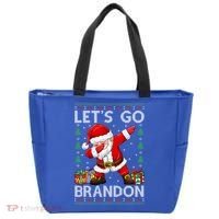 Santa Claus Let’s Go Braden Brandon Christmas Ugly Sweater Cool Gift Tote Bag thumb 0