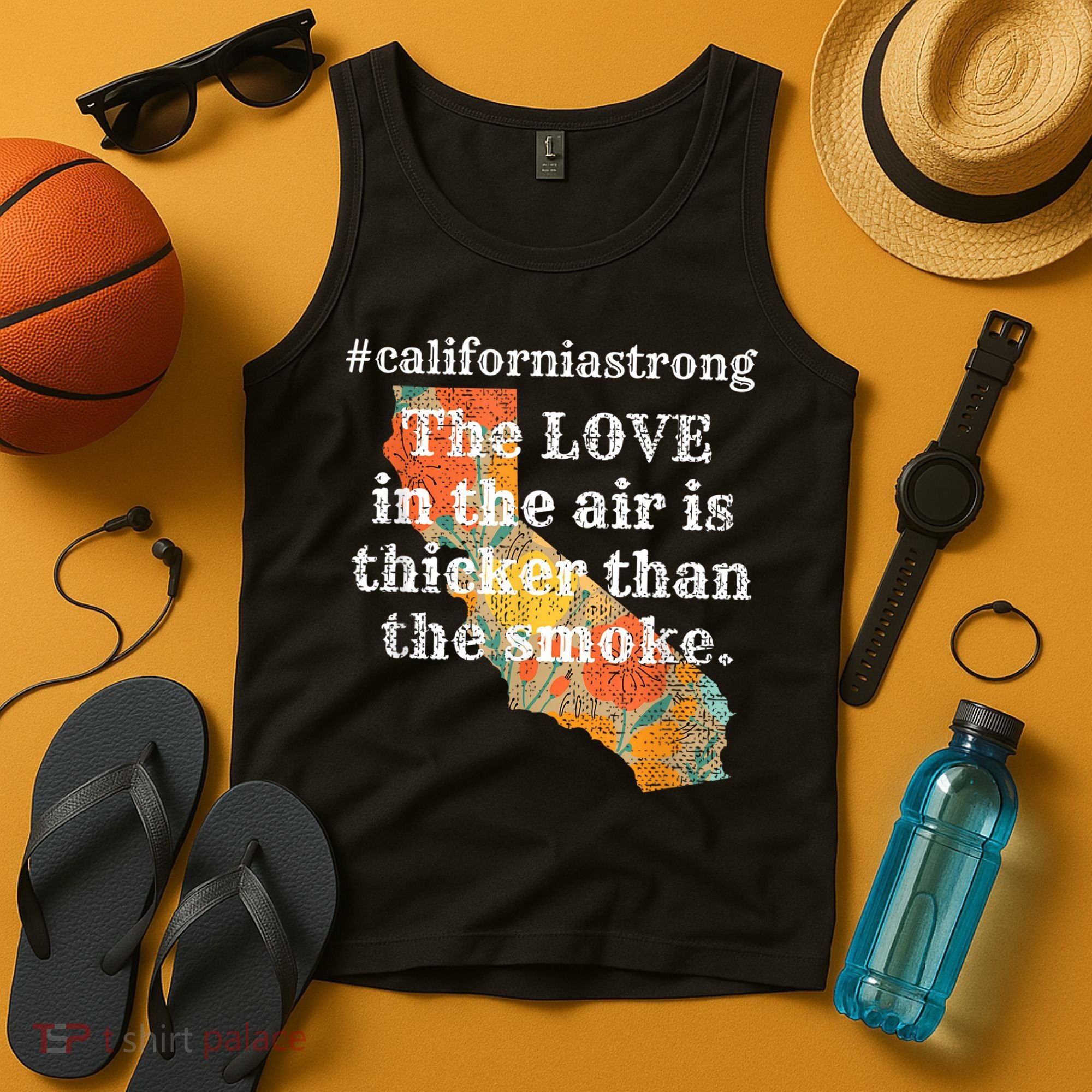 Sonoma County Los Angeles Strong Love Thicker Smoke Fire Tank Top