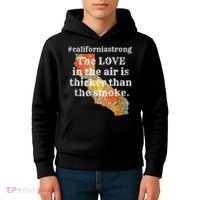 Sonoma County Los Angeles Strong Love Thicker Smoke Fire Kids Hoodie thumb 4