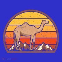 Sunset Camel Lover Gift Vintage Retro Camel Gift T-Shirt thumb 7