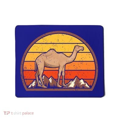 Sunset Camel Lover Gift Vintage Retro Camel Gift Mousepad
