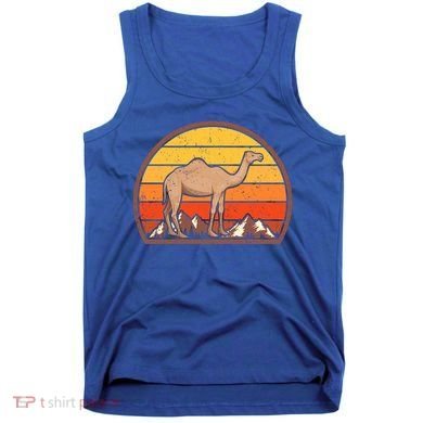 Sunset Camel Lover Gift Vintage Retro Camel Gift Tank Top