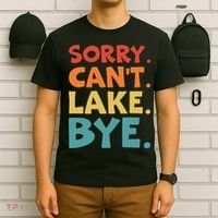 Sorry Cant Lake Bye Lake Life Lake Lovers Funny T-Shirt thumb 6