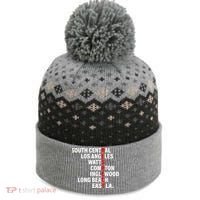 South Central Los Angeles Respect Watts Compton The Baniff Cuffed Pom Beanie thumb 0