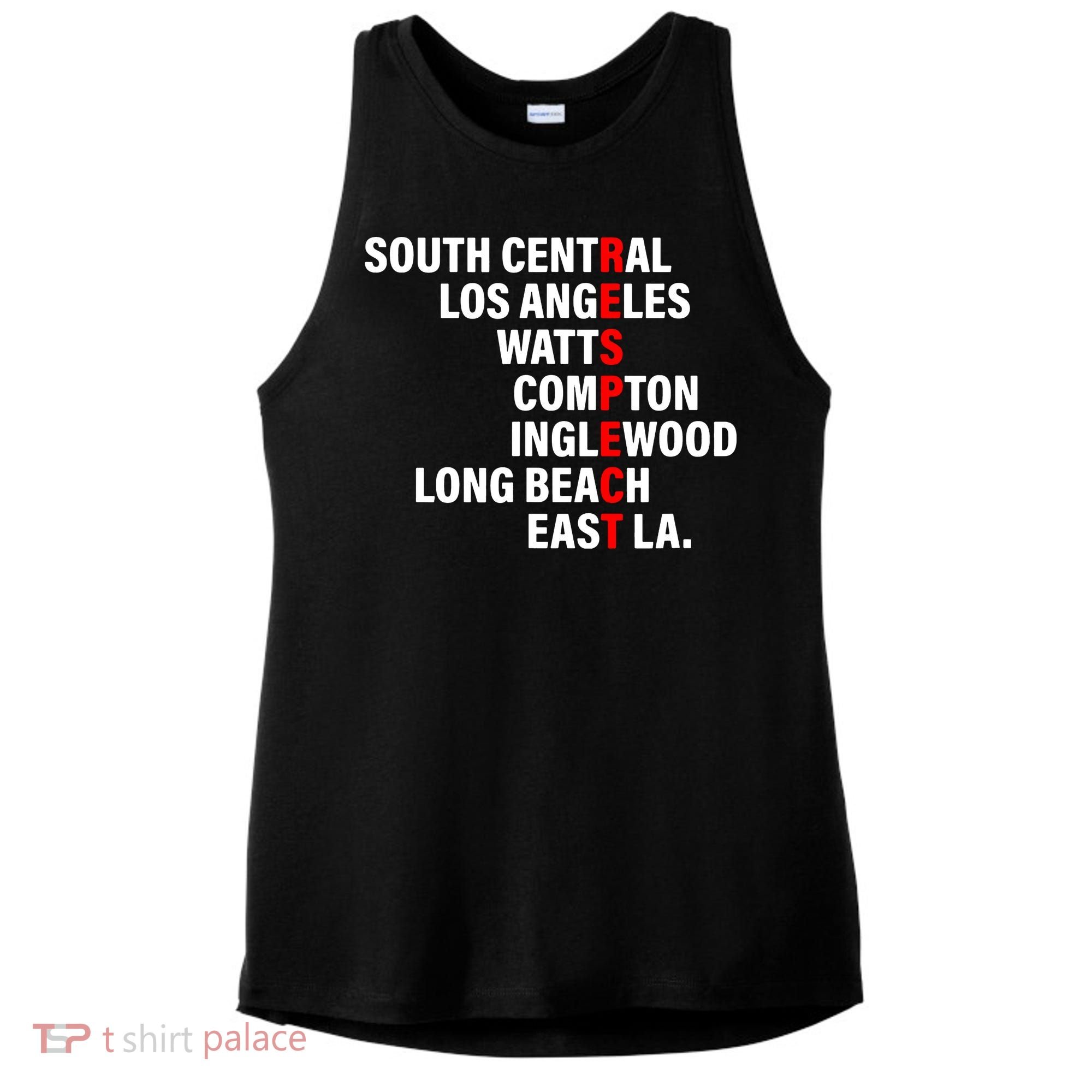 South Central Los Angeles Respect Watts Compton Ladies PosiCharge Tri-Blend Wicking Tank
