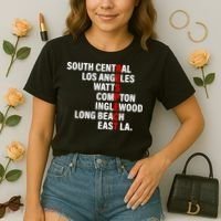 South Central Los Angeles Respect Watts Compton Comfort Colors Boxy T-Shirt thumb 2