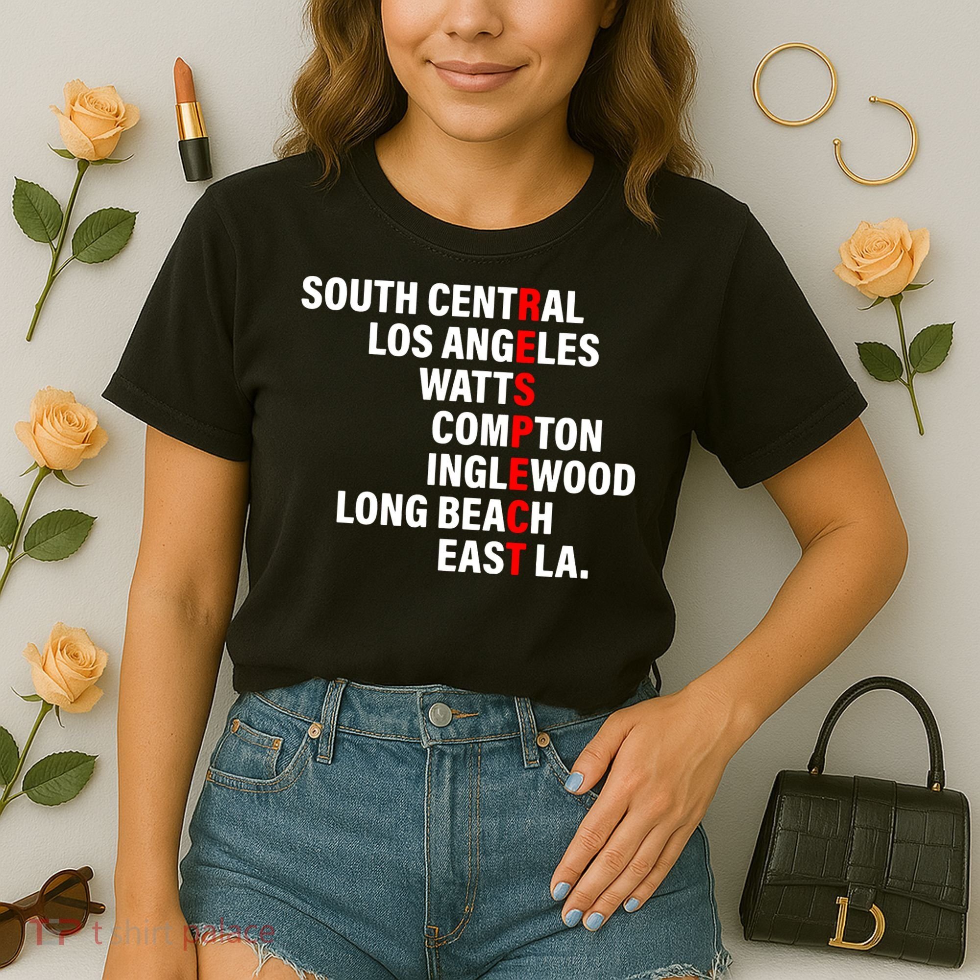 South Central Los Angeles Respect Watts Compton Comfort Colors Boxy T-Shirt
