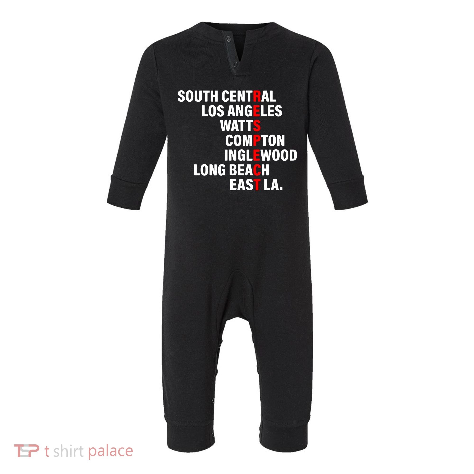 South Central Los Angeles Respect Watts Compton Infant Fleece One Piece