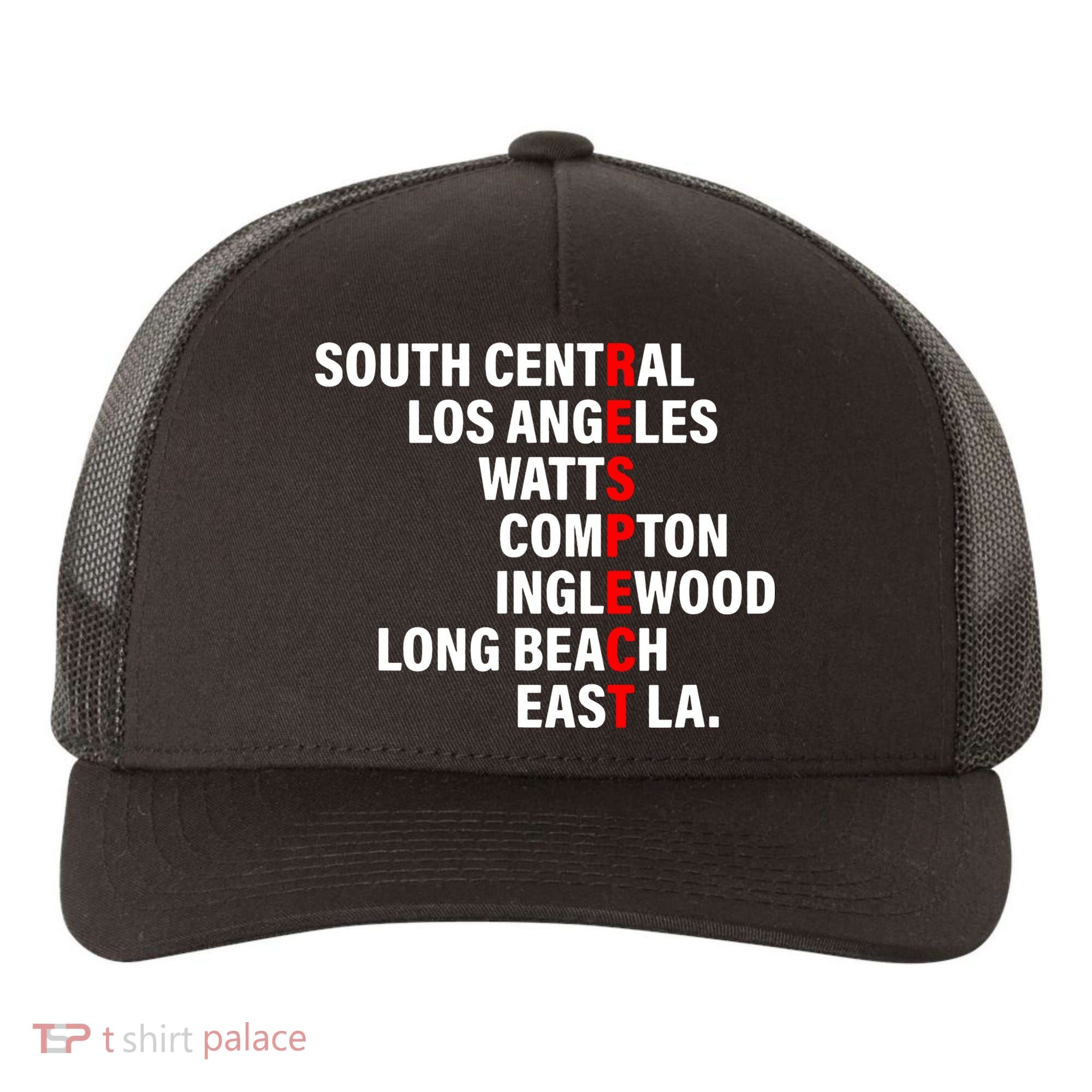 South Central Los Angeles Respect Watts Compton Yupoong Adult 5-Panel Trucker Hat