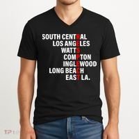 South Central Los Angeles Respect Watts Compton V-Neck T-Shirt thumb 2