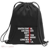 South Central Los Angeles Respect Watts Compton Sweatshirt Cinch Pack Bag thumb 0