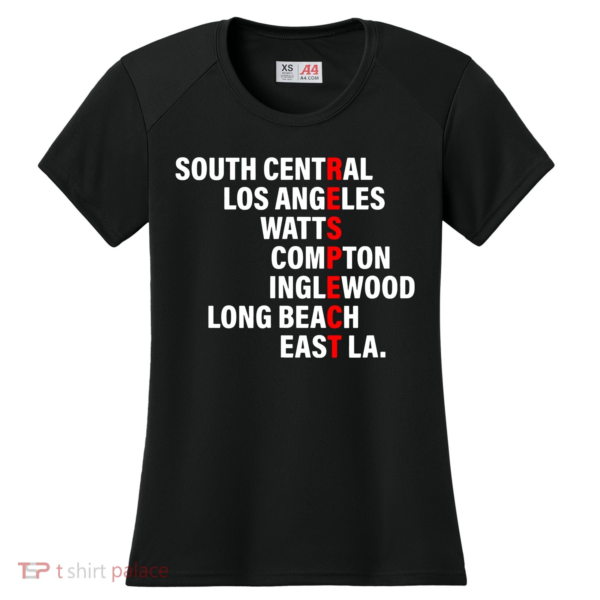 South Central Los Angeles Respect Watts Compton Women's Cooling Performance Crew T-Shirt