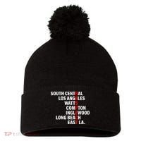 South Central Los Angeles Respect Watts Compton Pom Pom 12in Knit Beanie thumb 0