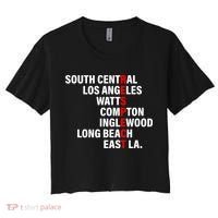 South Central Los Angeles Respect Watts Compton Women's Crop Top Tee thumb 0