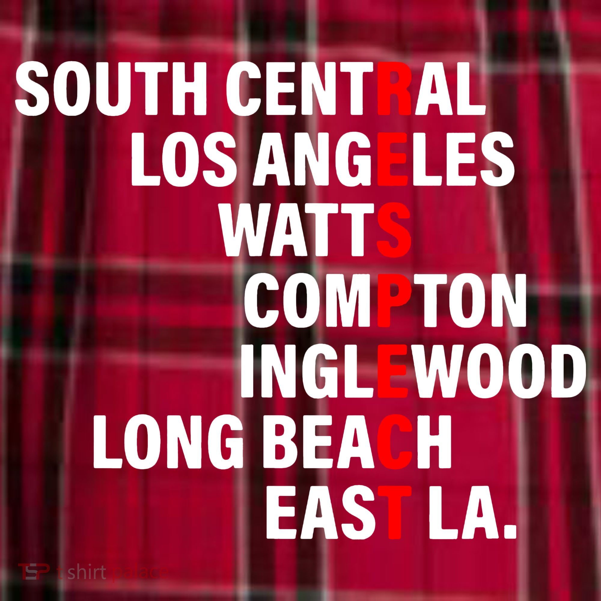 South Central Los Angeles Respect Watts Compton Women's Flannel Plaid Pajama Pants