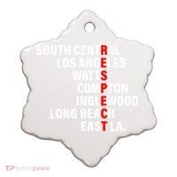 South Central Los Angeles Respect Watts Compton Ceramic Ornament thumb 0