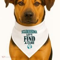 Scleroderma Let's Find A Cure USA-Made Doggie Bandana thumb 1