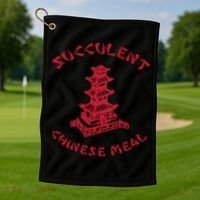 Succulent Chinese Meal Chinese Take Out Take Away Golf Towel thumb 1