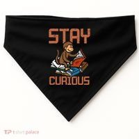 Stay Curious Monkey Reading USA-Made Doggie Bandana thumb 0