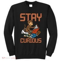 Stay Curious Monkey Reading Sweatshirt thumb 0