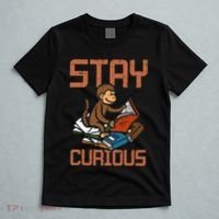 Stay Curious Monkey Reading T-Shirt thumb 5
