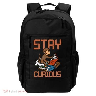Stay Curious Monkey Reading Backpack