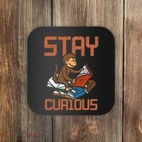Stay Curious Monkey Reading Coaster thumb 0