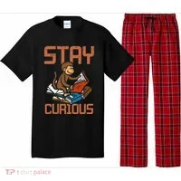 Stay Curious Monkey Reading Pajama Set thumb 0