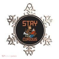 Stay Curious Monkey Reading Ornament thumb 0