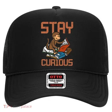 Stay Curious Monkey Reading Hat