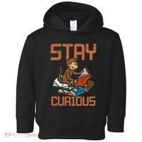 Stay Curious Monkey Reading Toddler Hoodie thumb 0