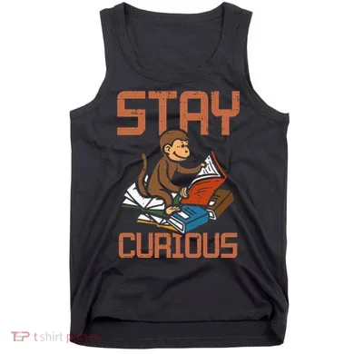 Stay Curious Monkey Reading Tank Top