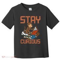 Stay Curious Monkey Reading Toddler T-Shirt thumb 0
