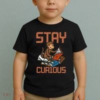 Stay Curious Monkey Reading Toddler T-Shirt thumb 2