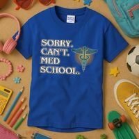 Sorry Can't Med School Medical Students Doctor Graphic Gift Kids T-Shirt thumb 3