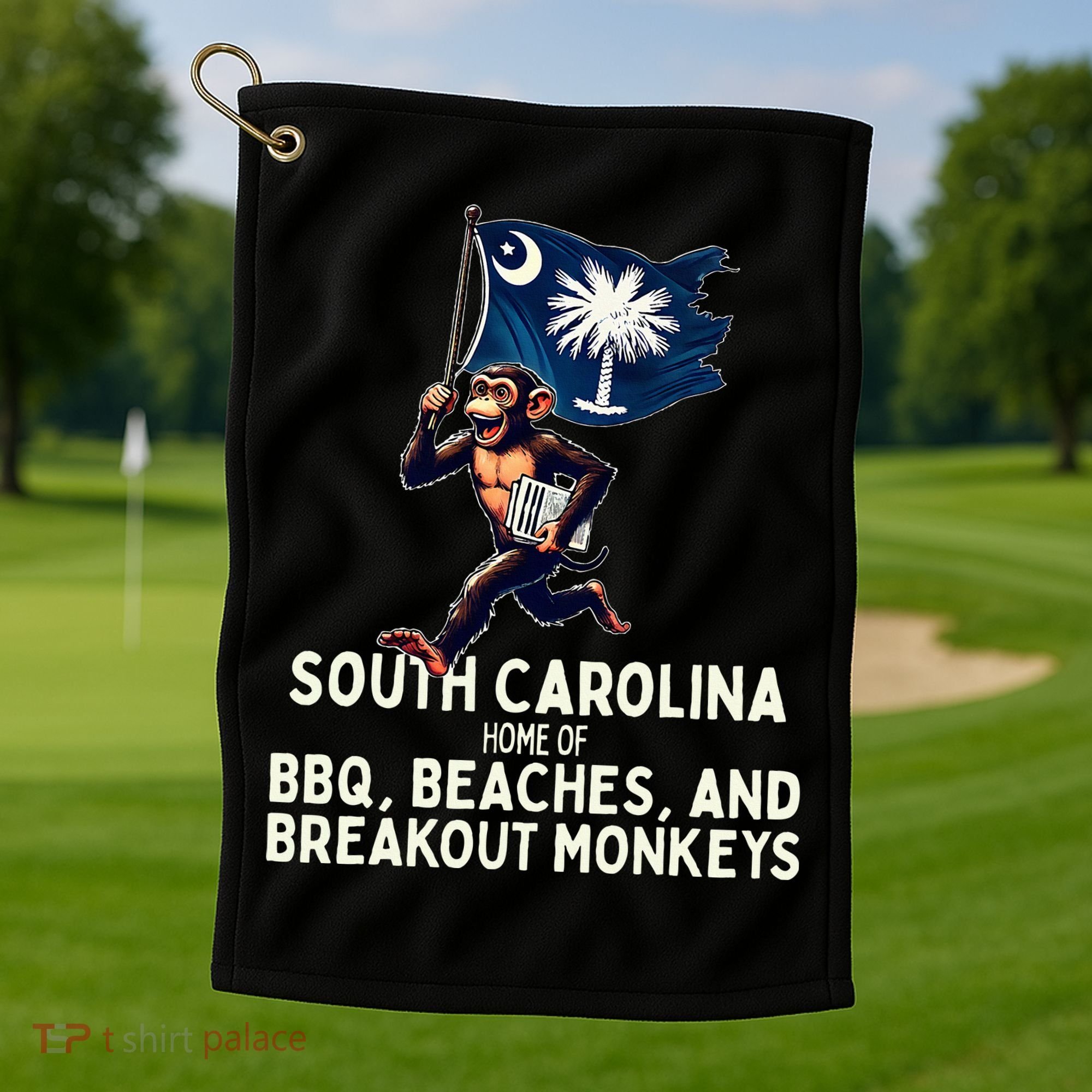 South Carolina Monkey Escape Golf Towel