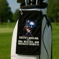South Carolina Monkey Escape Golf Towel thumb 2