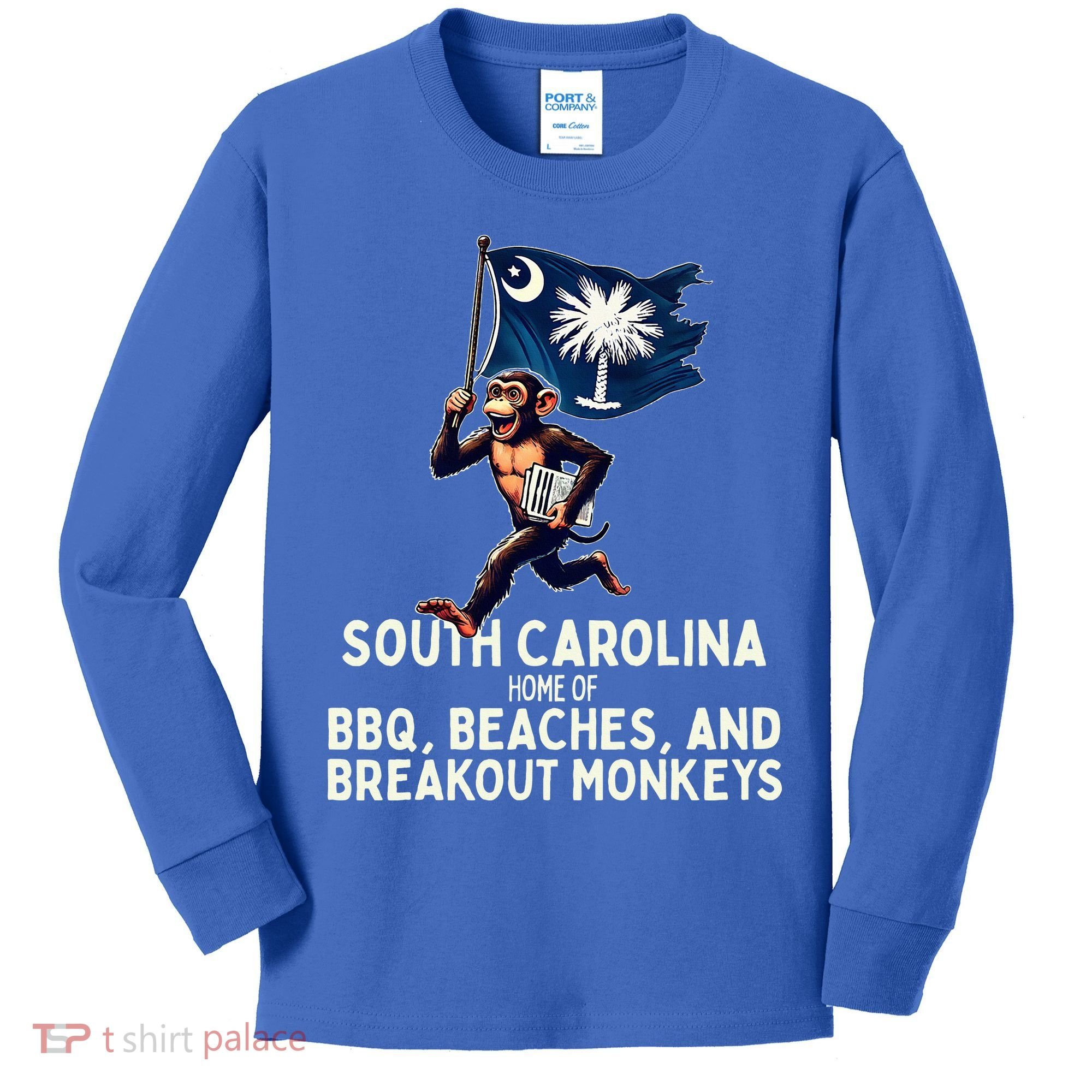 South Carolina Monkey Escape Kids Long Sleeve Shirt