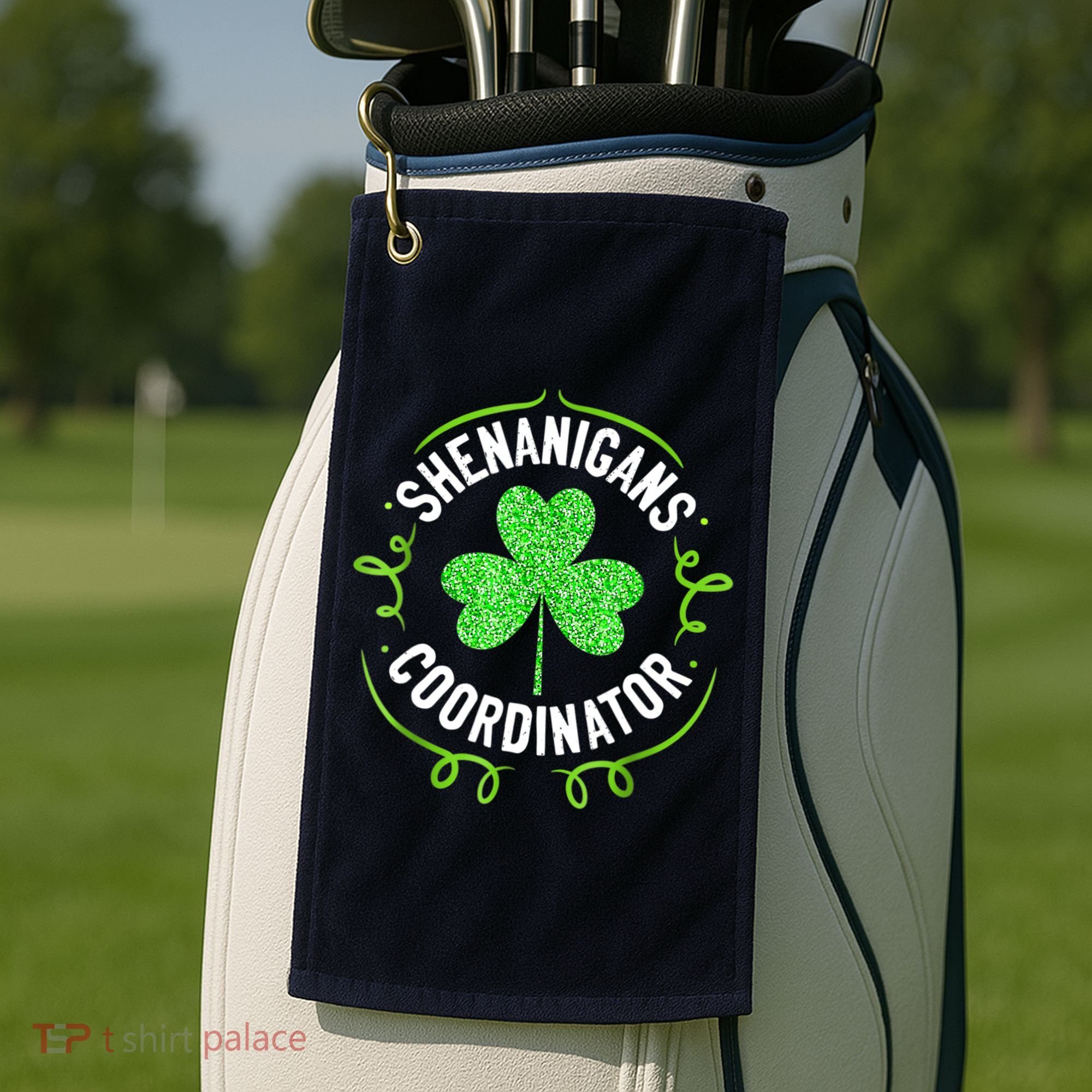 Shenanigans Coordinator Matching Teacher St Patrick's Day Golf Towel