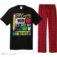 Stop Crying Mom It's Just My First Day Of Kindergarten Pajama Set thumb 0