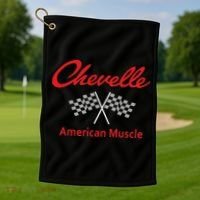 Ss Classic Muscle Cars Golf Towel thumb 1