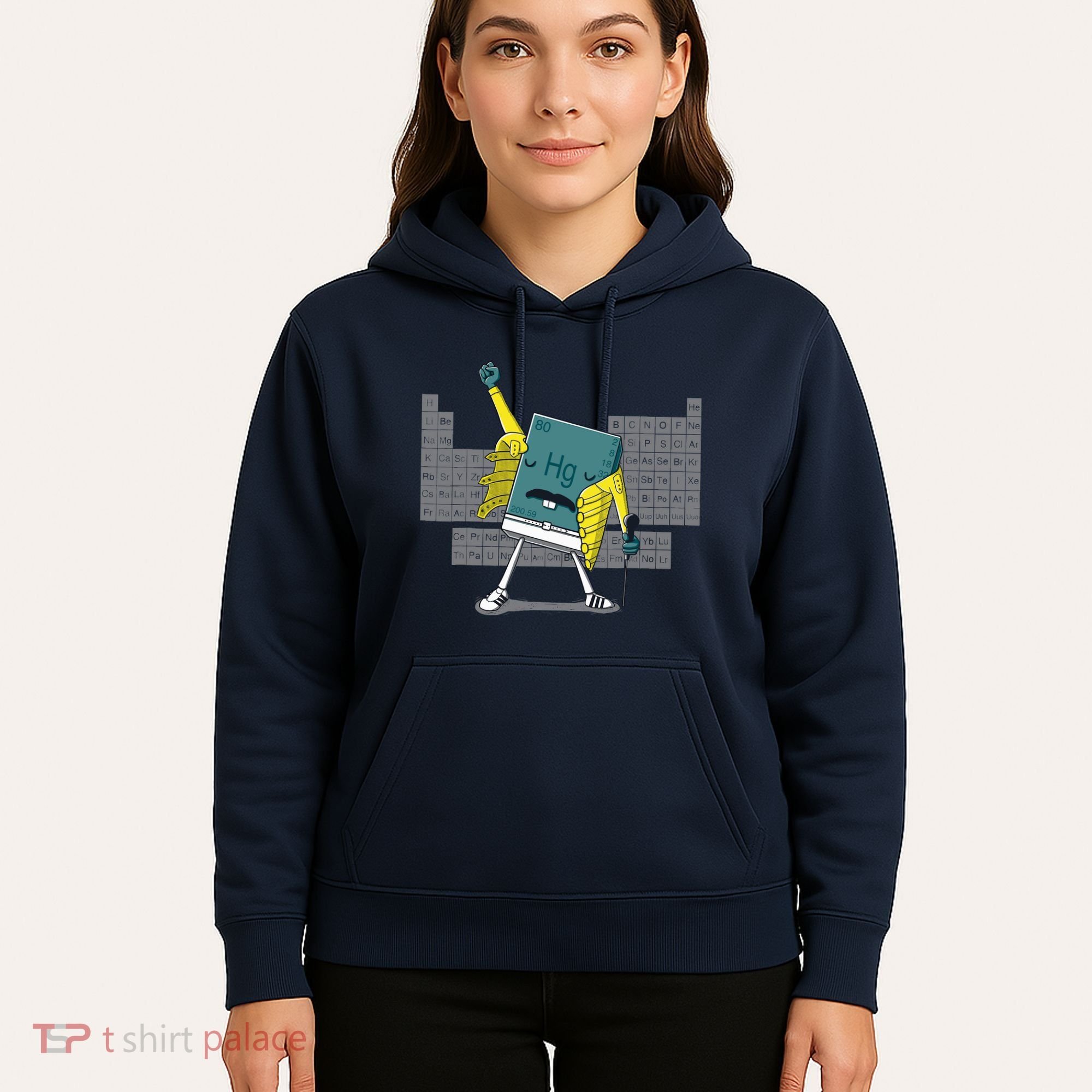 Science Chemistry Mercury Rock Meme Queen Lol Parody Freddie Hoodie