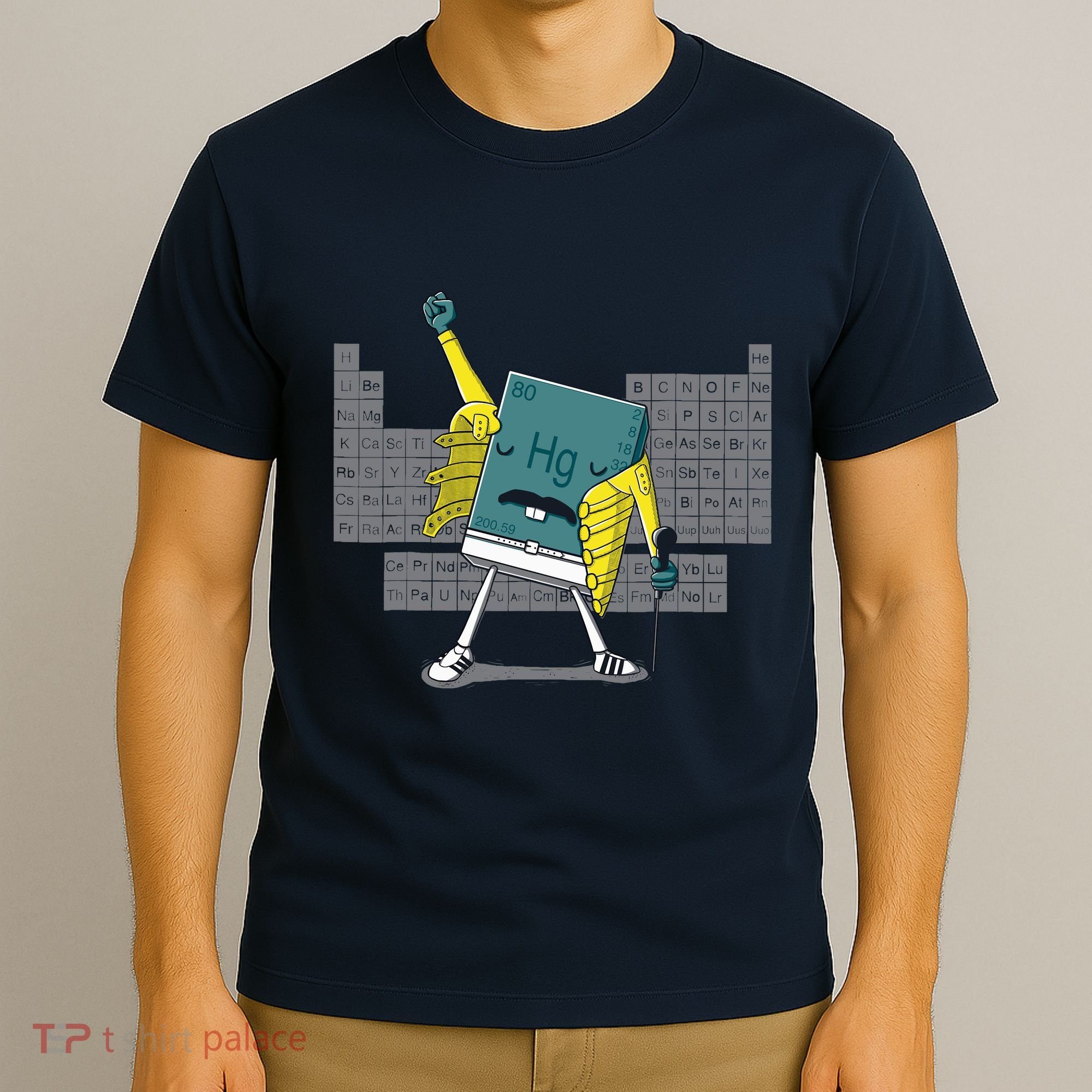 Science Chemistry Mercury Rock Meme Queen Lol Parody Freddie T-Shirt